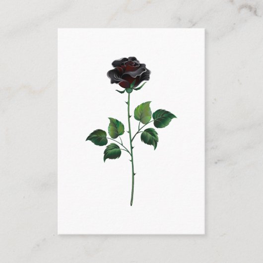 Blume der schwarzen Rose Terminkarte (Vorderseite)