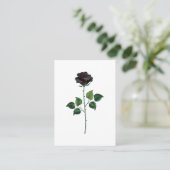 Blume der schwarzen Rose Terminkarte (Stehend Vorderseite)