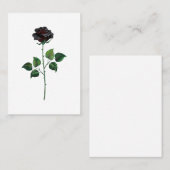 Blume der schwarzen Rose Terminkarte (Vorne/Hinten)
