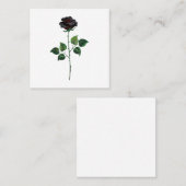Blume der schwarzen Rose Terminkarte (Vorne/Hinten)