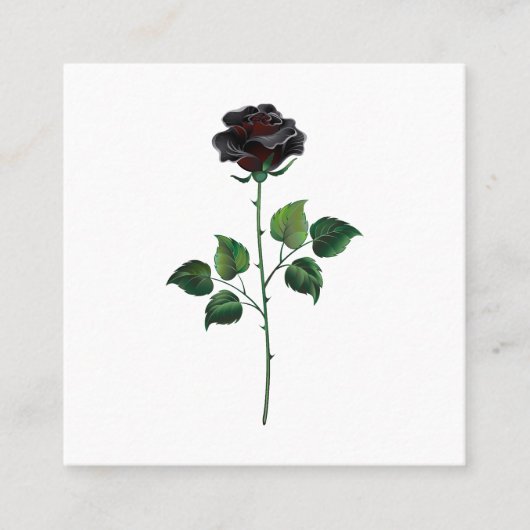 Blume der schwarzen Rose Terminkarte (Vorderseite)