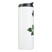 Blume der schwarzen Rose Thermosbecher (Nach links gedreht)
