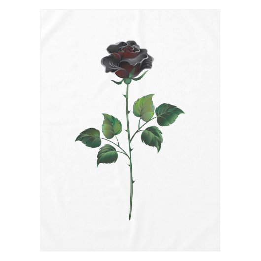Blume der schwarzen Rose Tischdecke (Vorderseite)