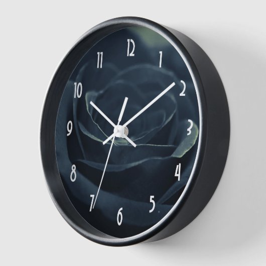 Blume der schwarzen Rose Uhr (Winkel)