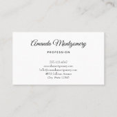 Blume der schwarzen Rose Visitenkarte (Rückseite)