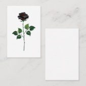Blume der schwarzen Rose Visitenkarte (Vorne/Hinten)