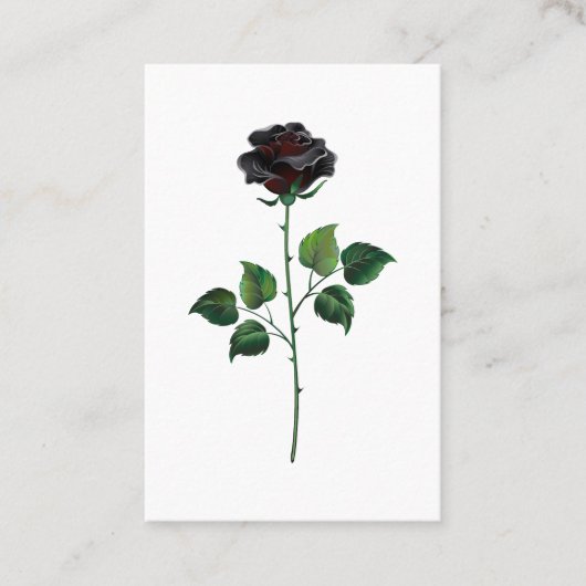 Blume der schwarzen Rose Visitenkarte (Vorderseite)