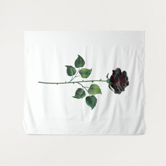 Blume der schwarzen Rose Wandteppich (Vorderseite (Horizontal))