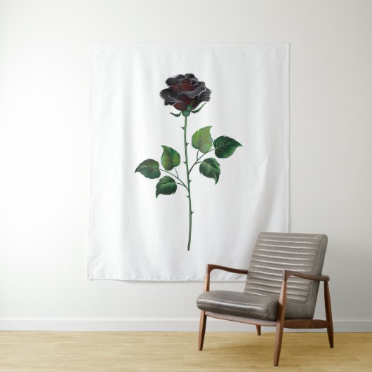 Blume der schwarzen Rose Wandteppich (Beispiel)