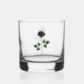 Blume der schwarzen Rose Whiskyglas (Rückseite)