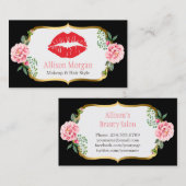 Blume der Schwarzen Roten Lippen machen Künstlerbe Visitenkarte (Vorne/Hinten)