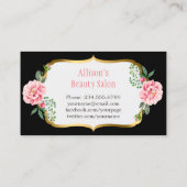 Blume der Schwarzen Roten Lippen machen Künstlerbe Visitenkarte (Rückseite)