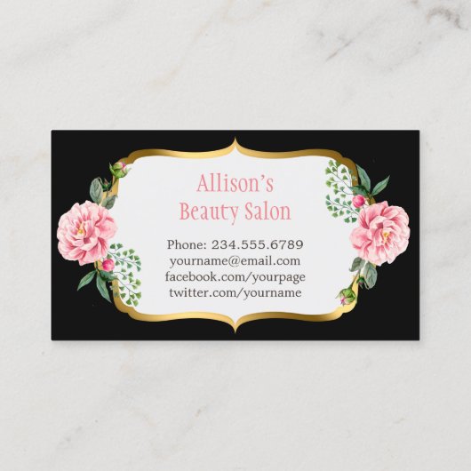 Blume der Schwarzen Roten Lippen machen Künstlerbe Visitenkarte (Rückseite)