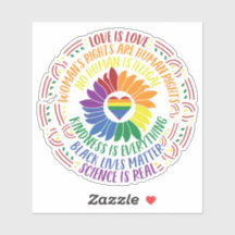 Blume der sozialen Gerechtigkeit in Farben Word Ar