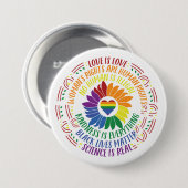 Blume der sozialen Gerechtigkeit - Kunst Button (Vorne & Hinten)