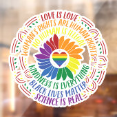 Blume der sozialen Gerechtigkeit - Kunst Fensteraufkleber (Blatt 2)