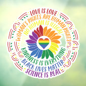 Blume der sozialen Gerechtigkeit - Kunst Fensteraufkleber (Blatt 3)