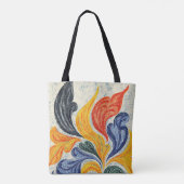 Blume der Stille Träume Abstrakt Tasche (Rückseite)