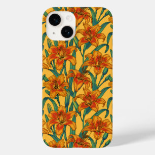 Blume der Taglilie, blau und gelb Case-Mate iPhone 14 Hülle