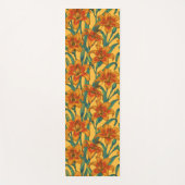 Blume der Taglilie, blau und gelb Yogamatte (Vorderseite)