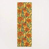 Blume der Taglilie, blau und gelb Yogamatte (Rückseite)