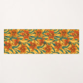 Blume der Taglilie, blau und gelb Yogamatte (Vorderseite (Horizontal))