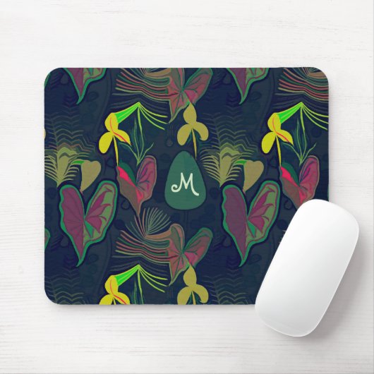 Blume der tropischen botanischen Pflanze Mousepad (Mit Mouse)