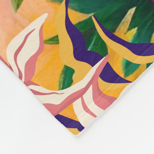 Blume der tropischen Fantasie im Paradies Fleecedecke (Ecke)