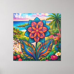 Blume der tropischen Fantasie im Paradies Leinwanddruck