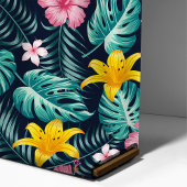 Blume der tropischen Marine und des rosa Hibiskus Stoff