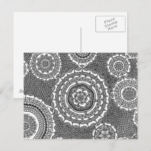 Blume der Uhr Postkarte (Vorne/Hinten)