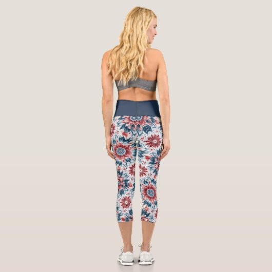 Blume der Unabhängigkeit Capri Leggings (Rückseite)