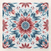 Blume der Unabhängigkeit Glasuntersetzer (Vorderseite)