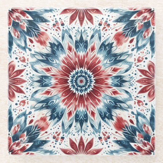 Blume der Unabhängigkeit Glasuntersetzer (Vorderseite)