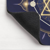 Blume der Unendlichkeit — Heilige Geometrie Himmel Mousepad (Ecke)
