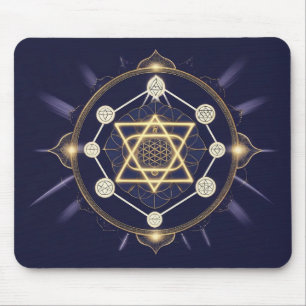 Blume der Unendlichkeit — Heilige Geometrie Himmel Mousepad