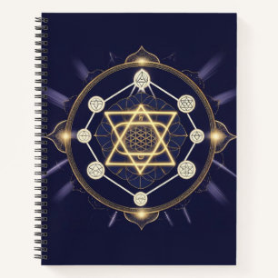 Blume der Unendlichkeit — Heilige Geometrie Himmli Notizblock