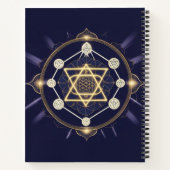 Blume der Unendlichkeit — Heilige Geometrie Himmli Notizblock (Rückseite)