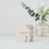 Blume der Vektor-Aquarellpflaster Quadratische Visitenkarte (Stehend Vorderseite)