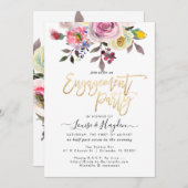 Blume der Verbindungspartei Pastell Wasserfarbe Ankündigung (Vorne/Hinten)