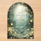 Blume der verzauberten Waldwege Acryleinladungen (Vorderseite)