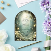 Blume der verzauberten Waldwege Acryleinladungen (Insitu (Hochzeit))