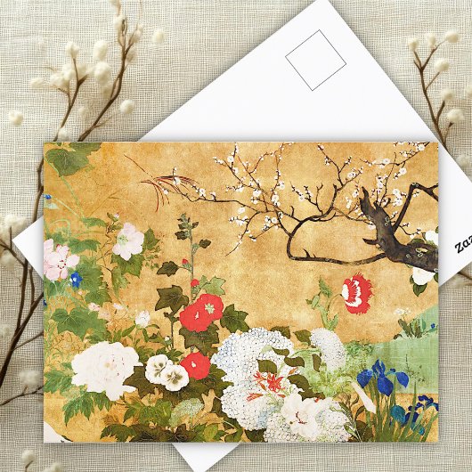 Blume der vier Jahreszeiten, Saito Ippo, Asiatisch Postkarte