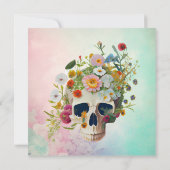 Blume der Vintagen Anatomie des Schädels Arzt (Rückseite)