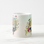 Blume der Vintagen Anatomie des Schädels Arzt Kaffeetasse (Mittel)
