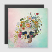 Blume der Vintagen Anatomie des Schädels Arzt Magnetkarte (Vorne/Hinten)