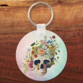 Blume der Vintagen Anatomie des Schädels Arzt Schlüsselanhänger (Vorderseite)