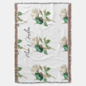 Blume der Vintagen botanischen Mama Decke (Vorderseite Vertikal)