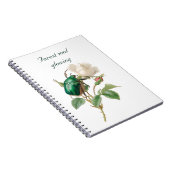 Blume der Vintagen botanischen Mama Notizblock (Rechte Seite)