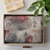 Blume der Vintagen floralen Rose Seidenpapier (Geschenk)